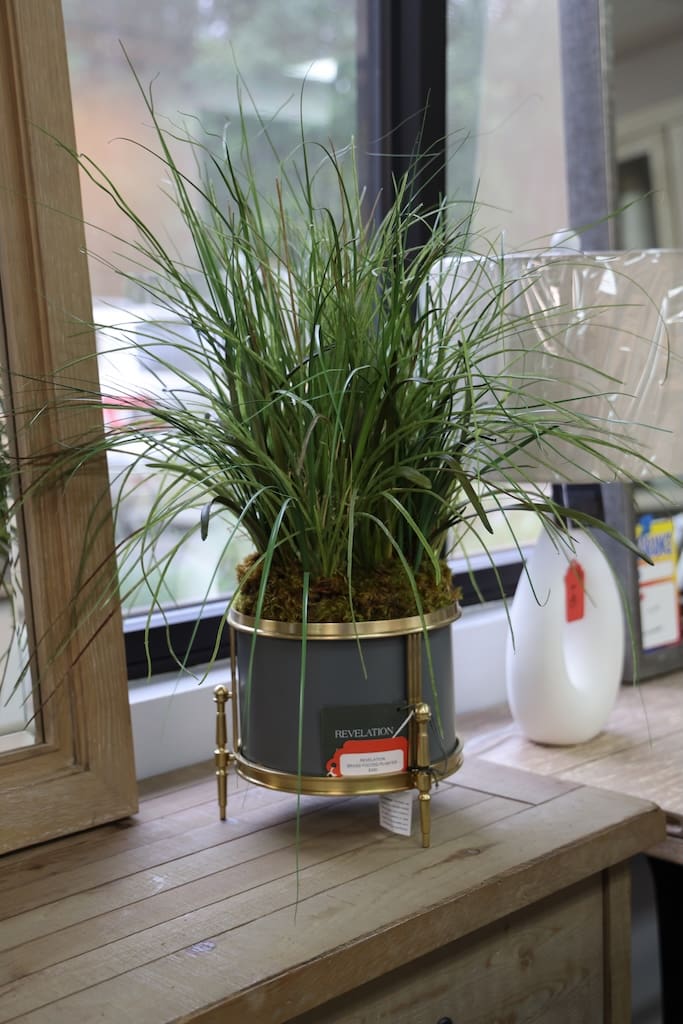 Revelation Brass Footed Planter