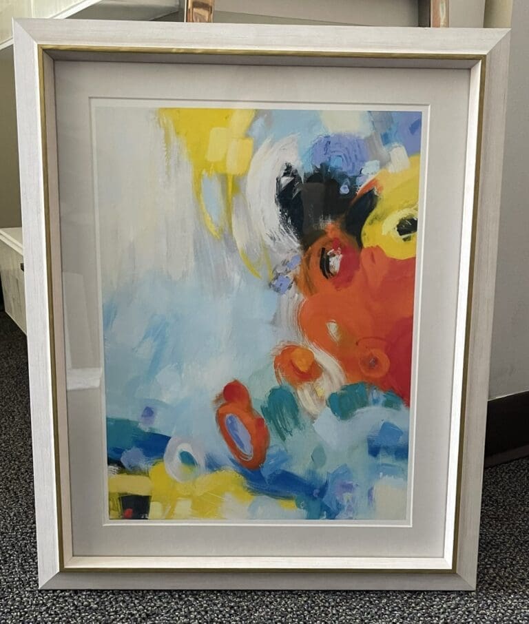Color Burst Abstract Framed Wall Art