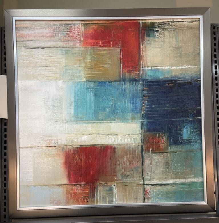Interwoven Waves Abstract Framed Art