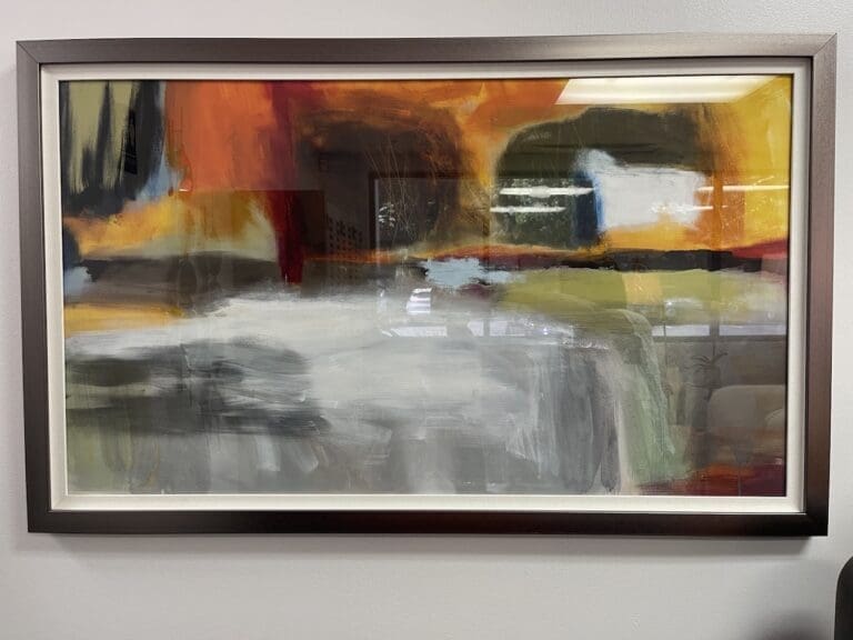 Autumn Horizon Abstract Framed Art