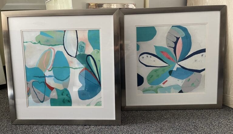 Playful Botanical Abstract Framed Art